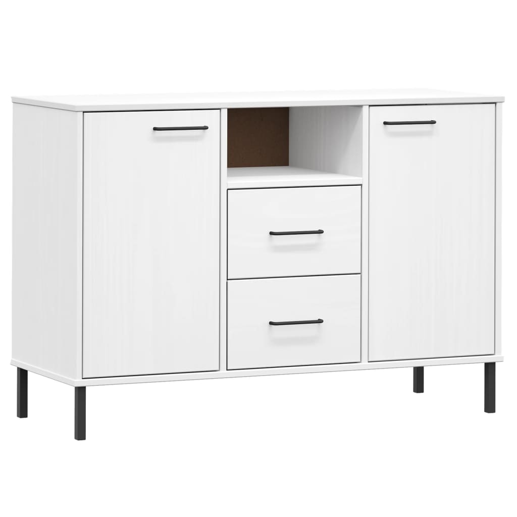 Skjenk Hvit med metallben 113x40x77 cm heltre OSLO