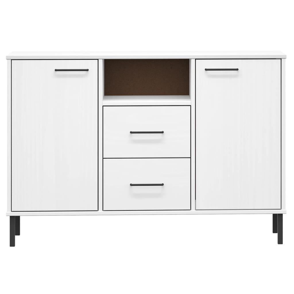 Skjenk Hvit med metallben 113x40x77 cm heltre OSLO