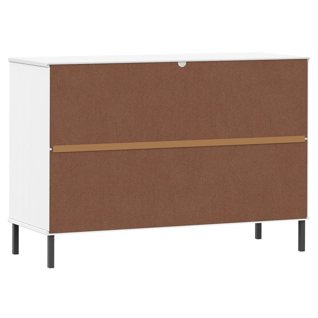 Skjenk Hvit med metallben 113x40x77 cm heltre OSLO