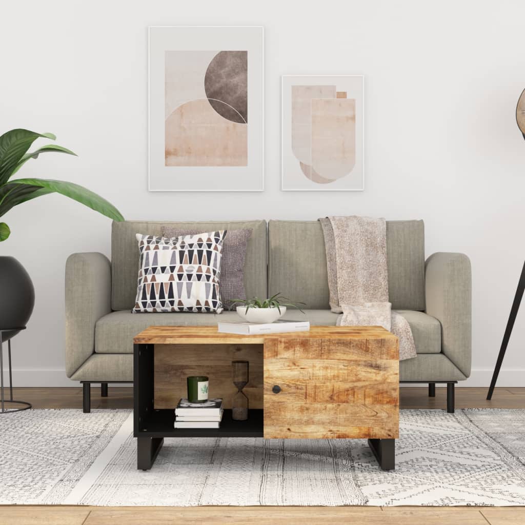 Salongbord Sofabord Tre 80x50x40 cm heltre mango og