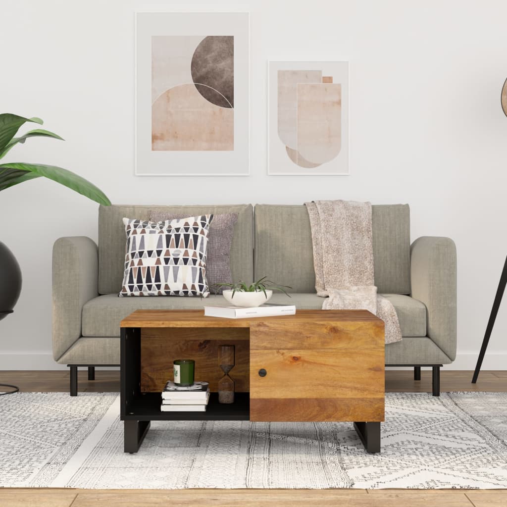 Salongbord Sofabord Tre 80x50x40 cm heltre mango og