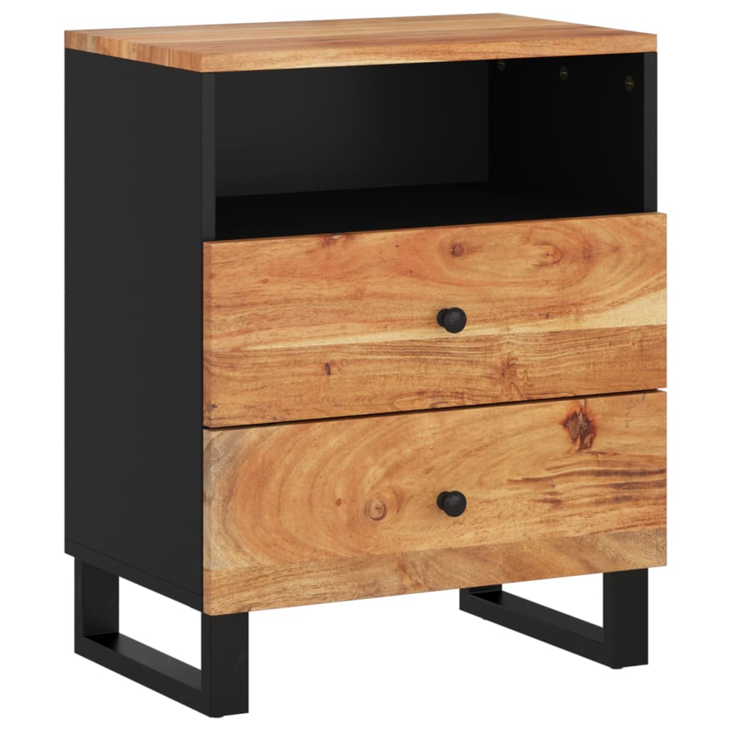 Nattbord Sengbord Tre 50x33x62 cm heltre akasie og