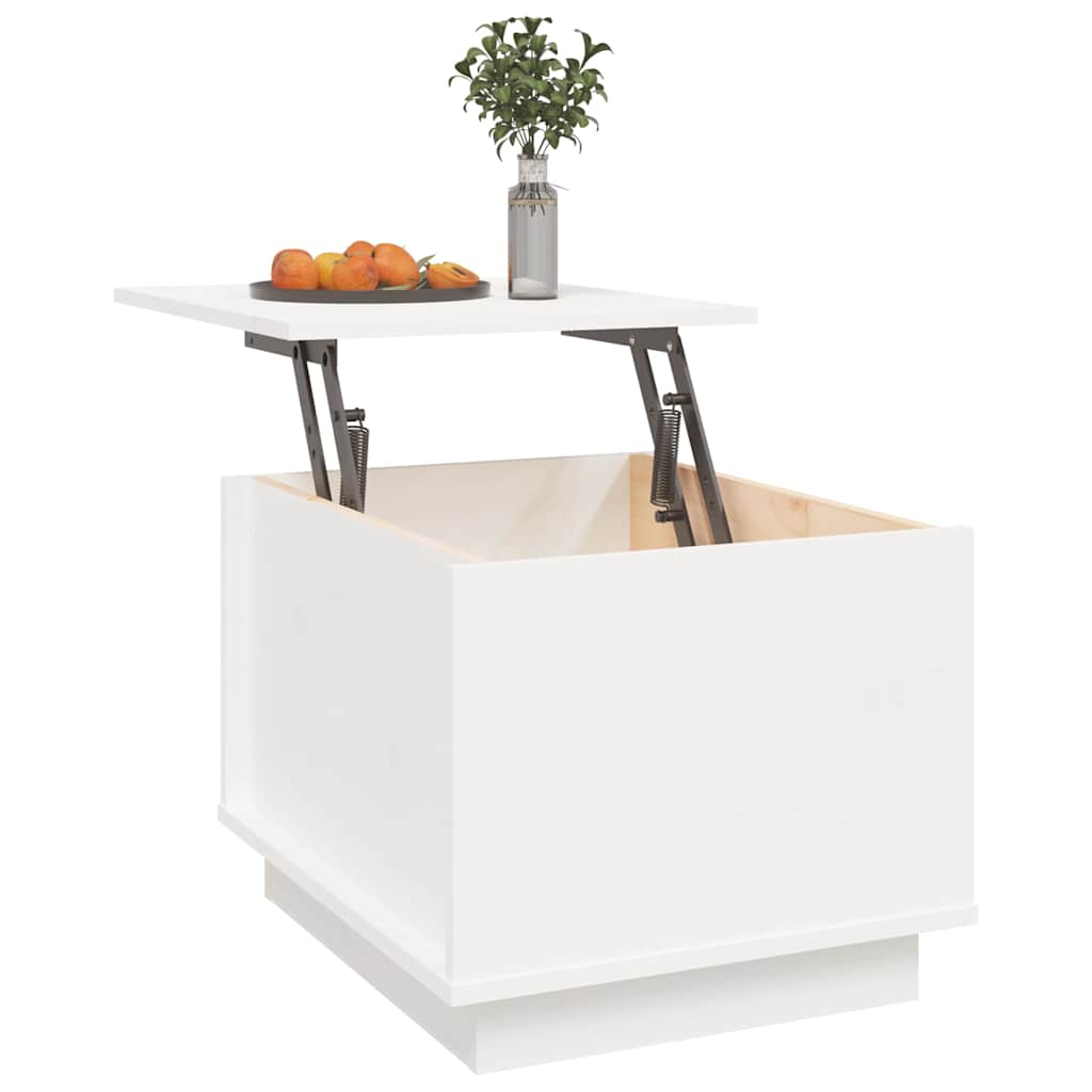 Salongbord Sofabord Hvit 40x50x35 cm heltre furu