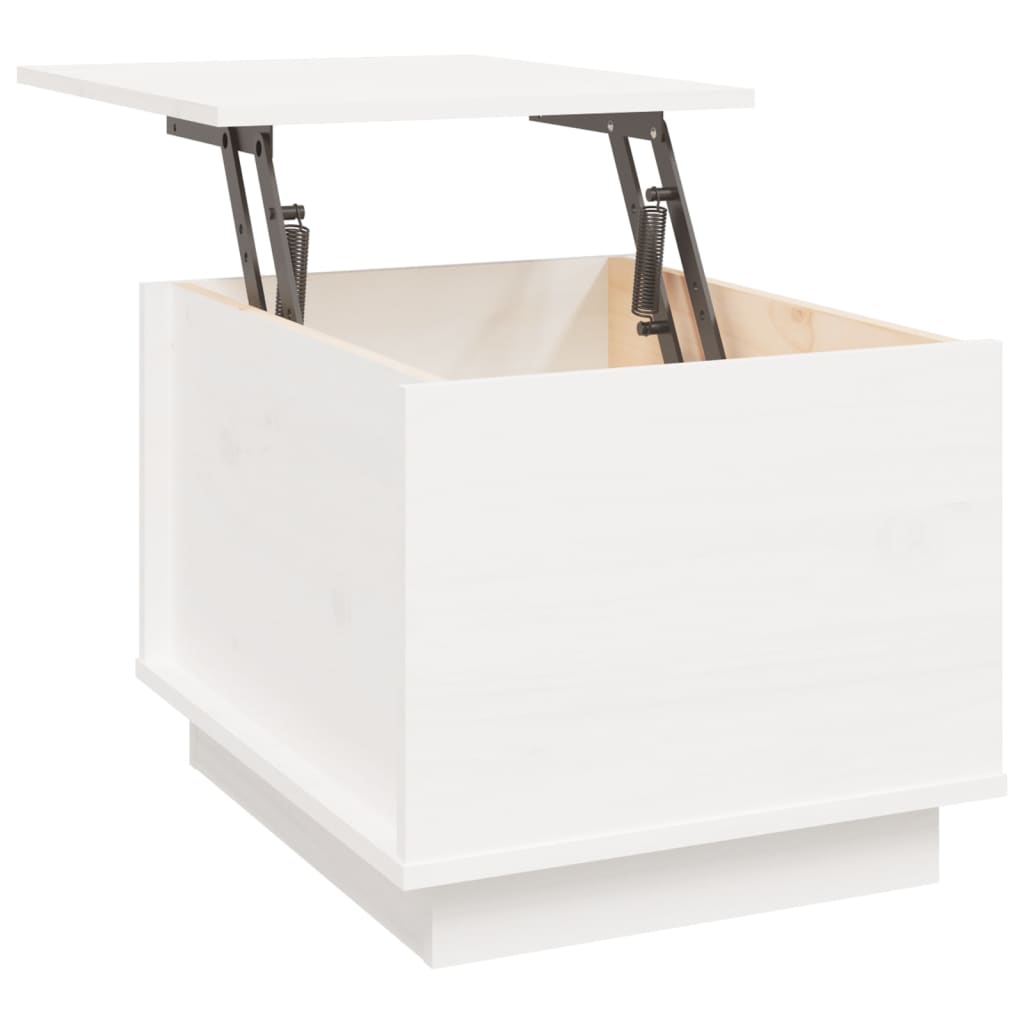 Salongbord Sofabord Hvit 40x50x35 cm heltre furu