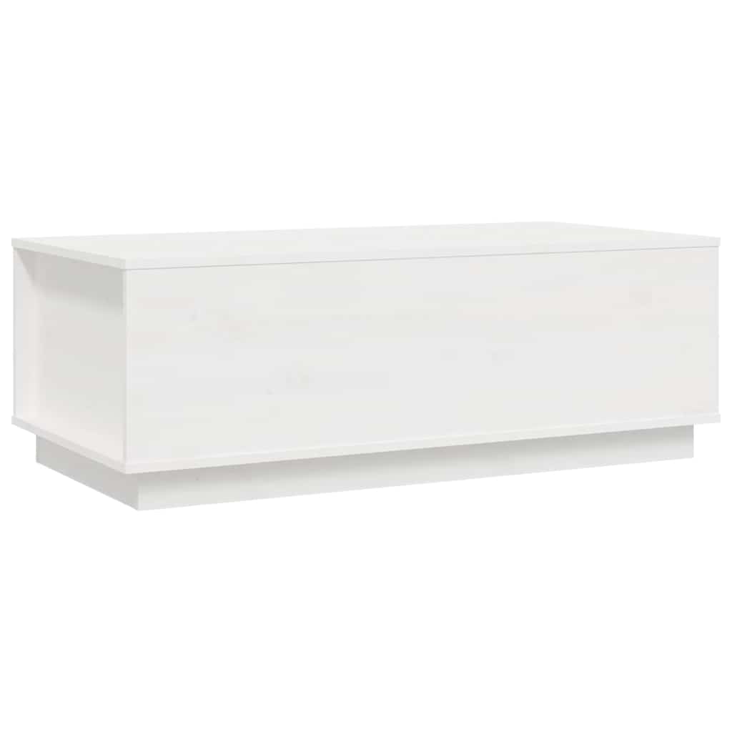 Salongbord Sofabord Hvit 100x50x35 cm heltre furu