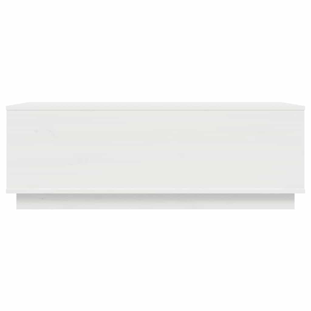 Salongbord Sofabord Hvit 100x50x35 cm heltre furu