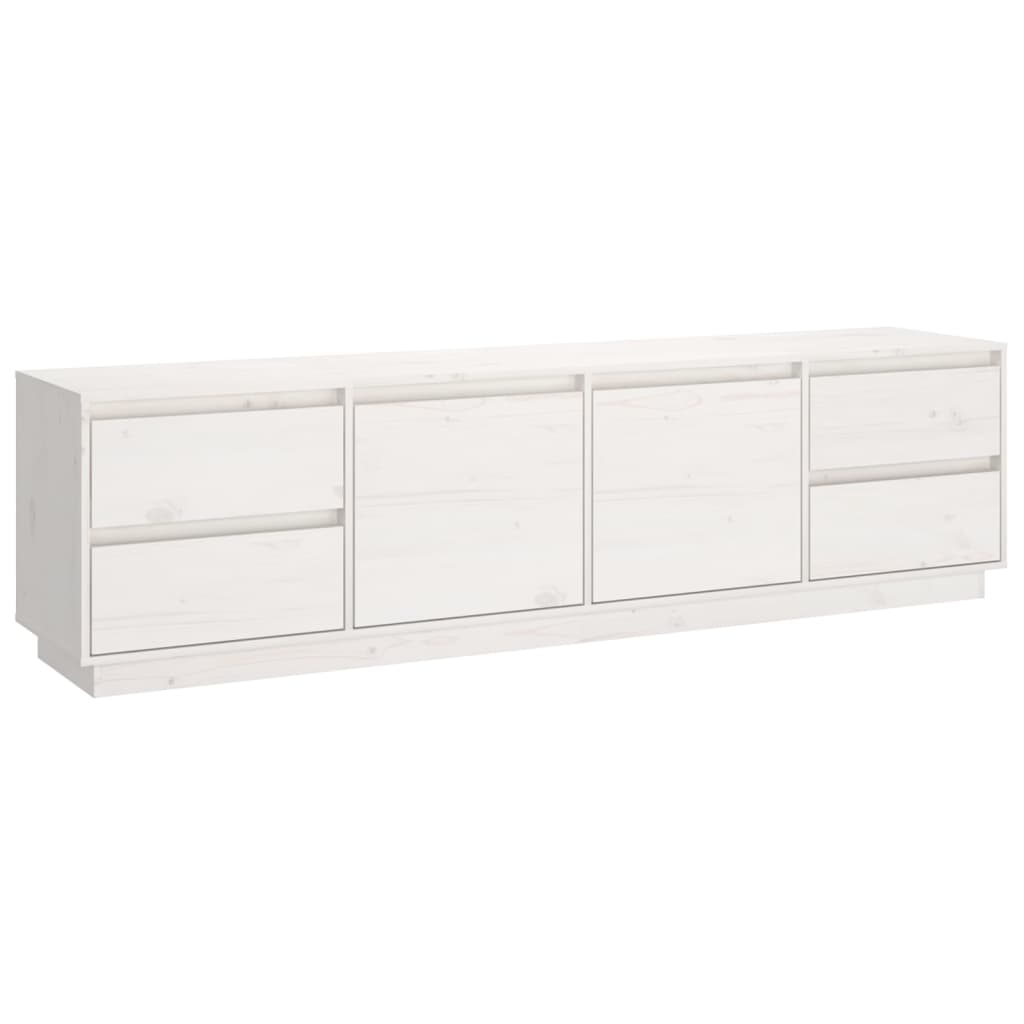 TV-Møbel Hvit TV-benk 176x37x47,5 cm heltre furu