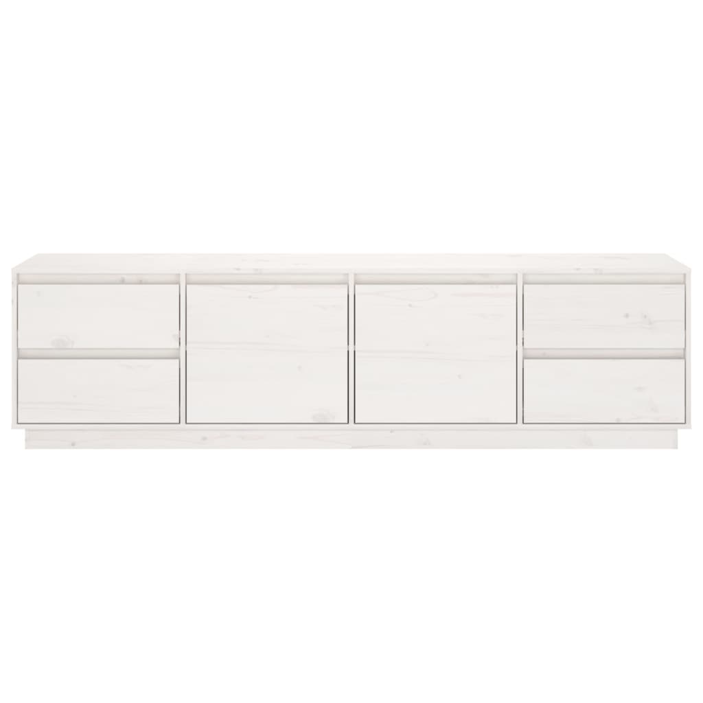 TV-Møbel Hvit TV-benk 176x37x47,5 cm heltre furu