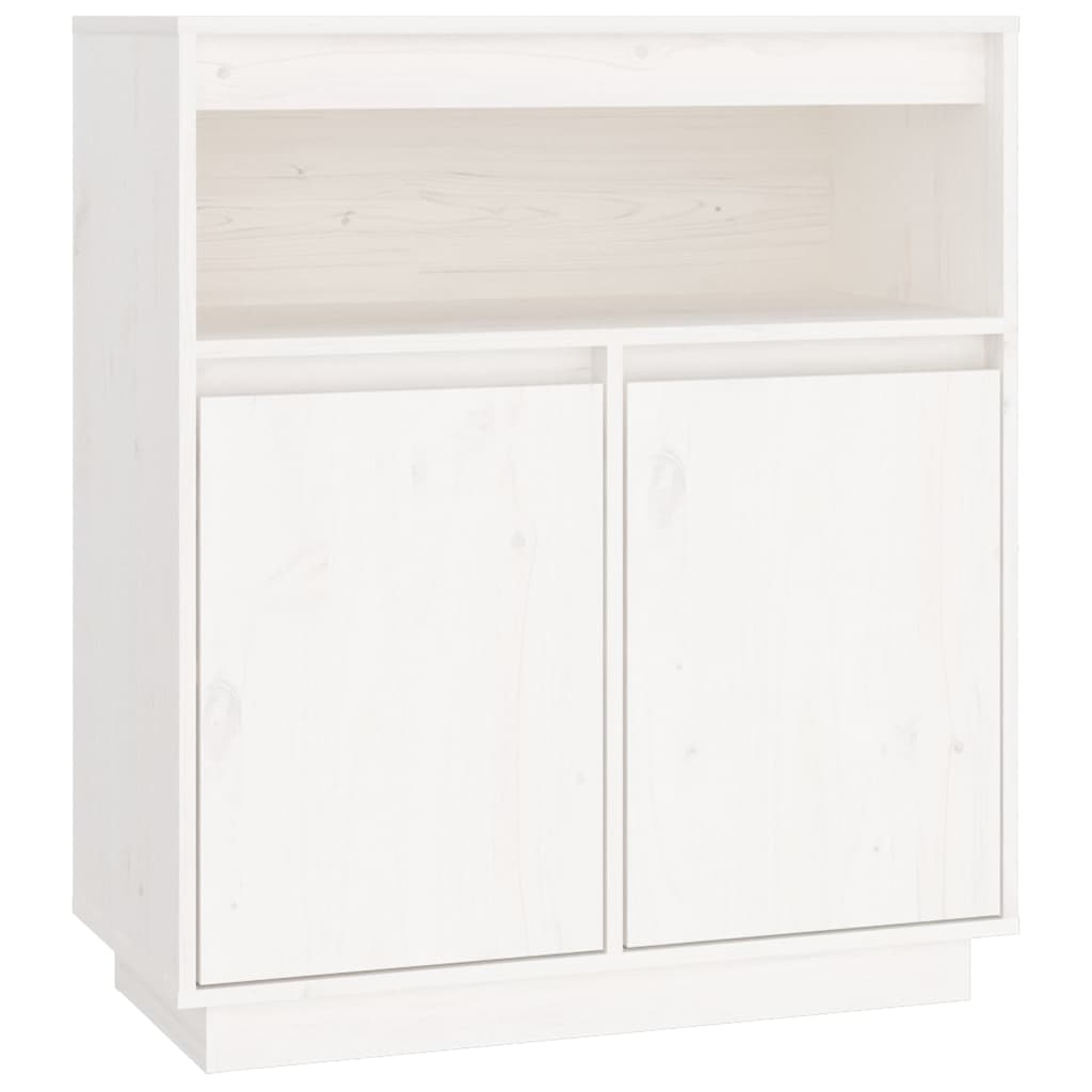Skjenk Hvit 70x34x80 cm heltre furu