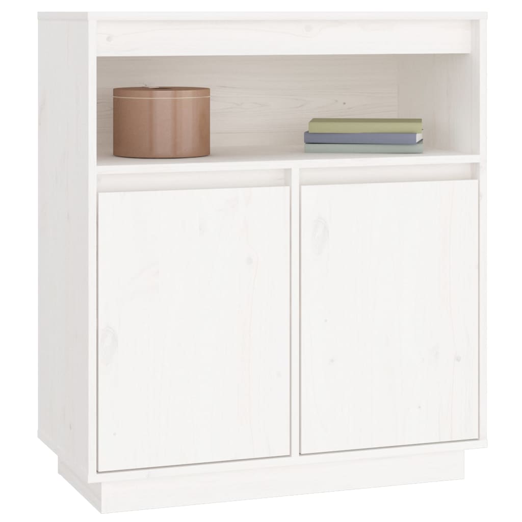 Skjenk Hvit 70x34x80 cm heltre furu