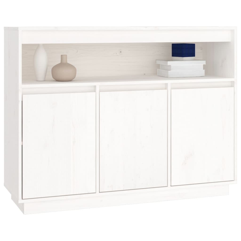 Skjenk Hvit 104,5x34x80 cm heltre furu
