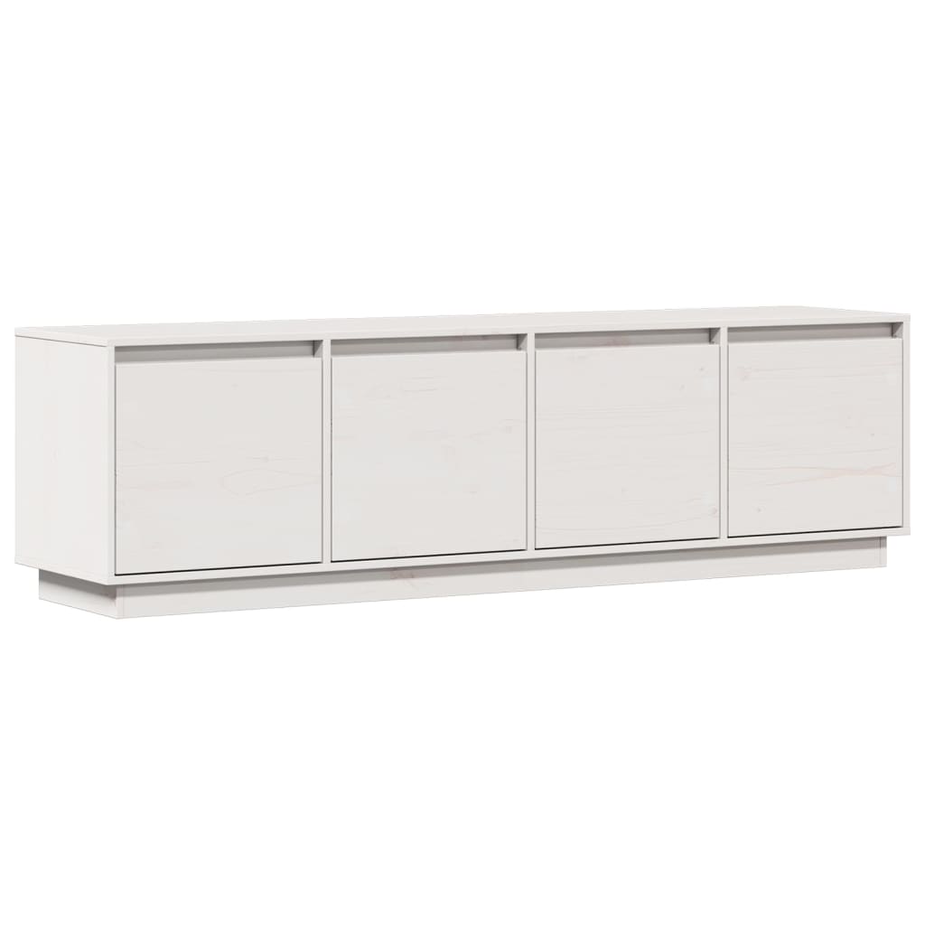 TV-Møbel Hvit TV-benk 156x37x45 cm heltre furu