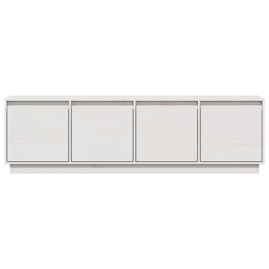 TV-Møbel Hvit TV-benk 156x37x45 cm heltre furu