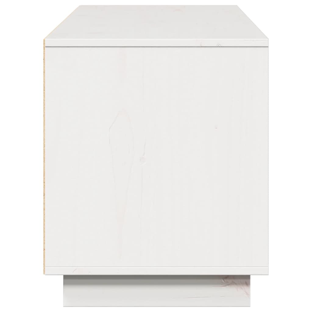TV-Møbel Hvit TV-benk 156x37x45 cm heltre furu