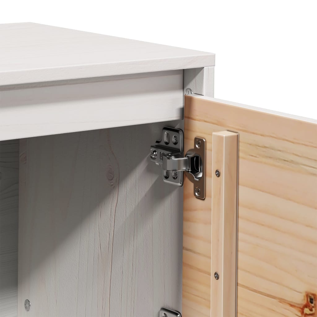 TV-Møbel Hvit TV-benk 156x37x45 cm heltre furu