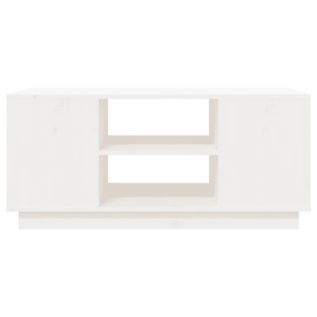 Salongbord Sofabord Hvit 90x49x40,5 cm heltre furu