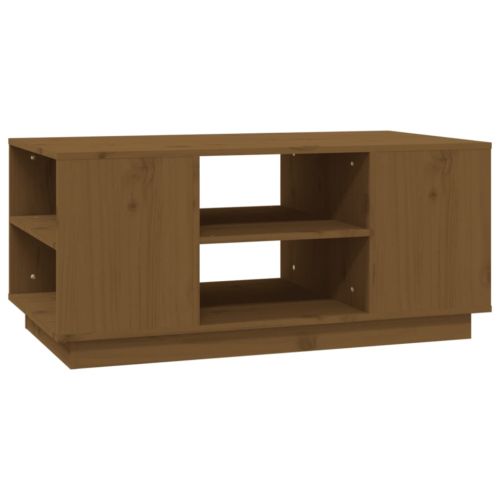 Salongbord Sofabord Tre heltre furu Honningbrun 90x49x40,5 cm