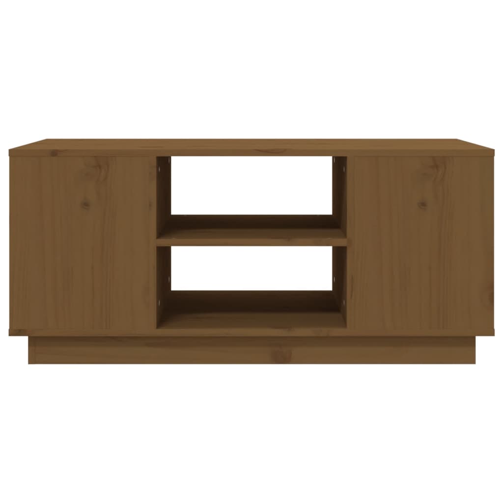 Salongbord Sofabord Tre heltre furu Honningbrun 90x49x40,5 cm