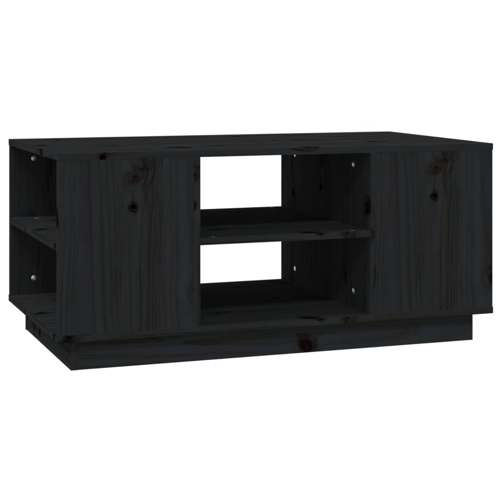 Salongbord Sofabord Svart 90x49x40,5 cm heltre furu