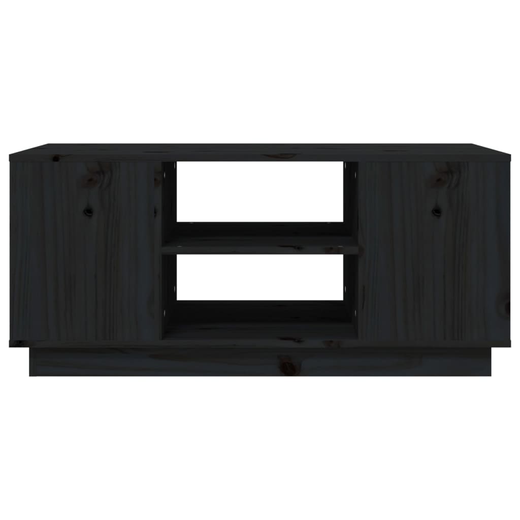 Salongbord Sofabord Svart 90x49x40,5 cm heltre furu