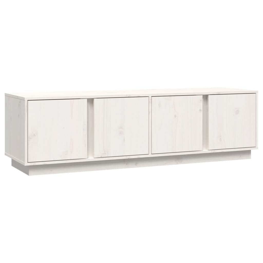 TV-Møbel Hvit TV-benk 140x40x40 cm heltre furu