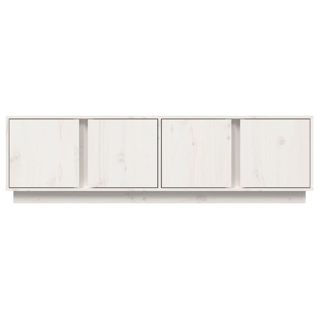 TV-Møbel Hvit TV-benk 140x40x40 cm heltre furu