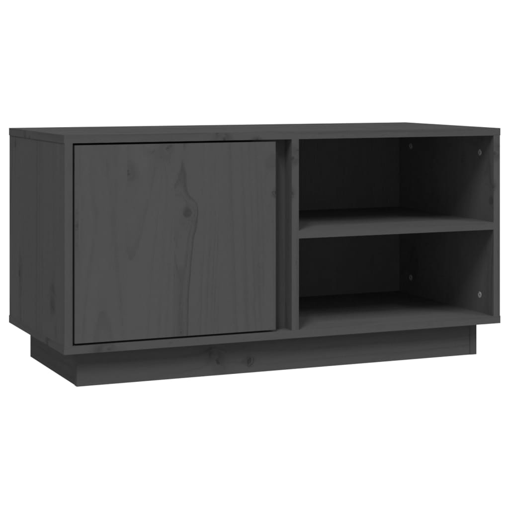 TV-Møbel Grå Tv-benk 80x35x40,5 cm heltre furu