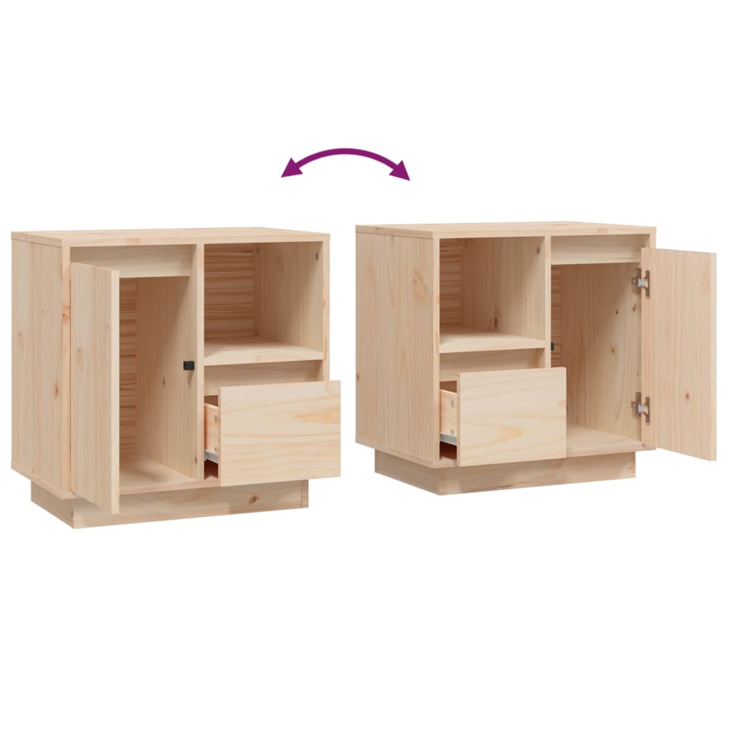 Nattbord Sengbord Tre heltre furu 50x34x50 cm