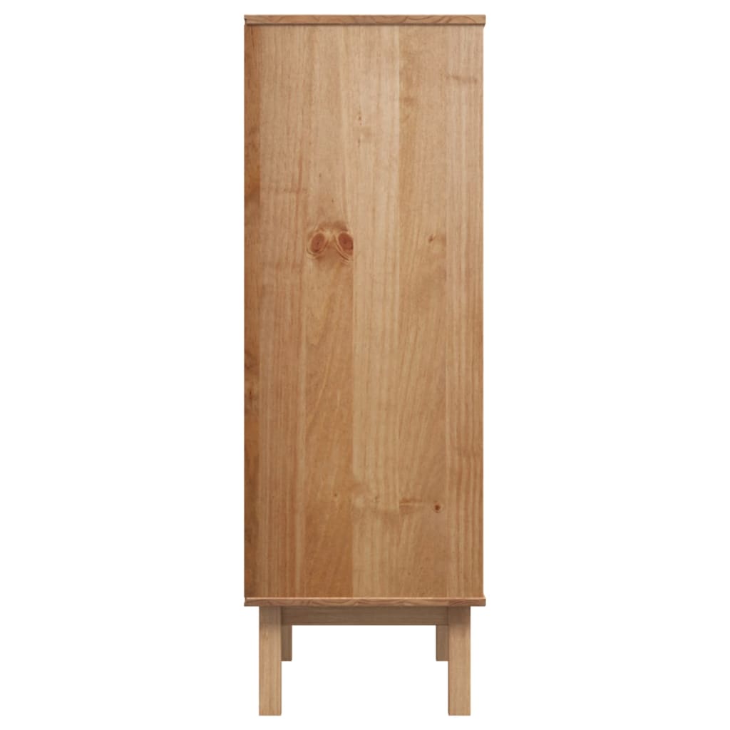 Skap brun og grå OTTA 85x43x125 cm heltre furu