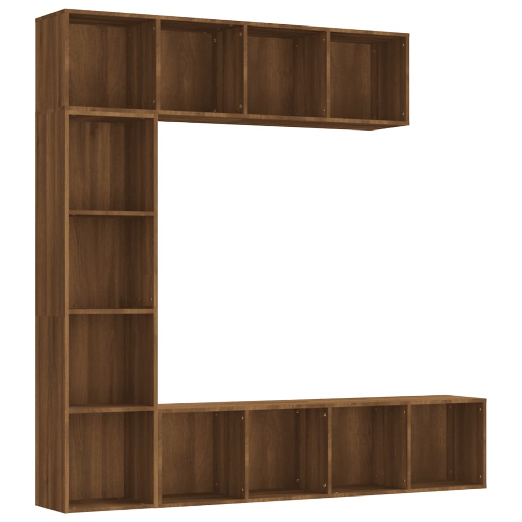 Bokhylle Brun Eik 3 stk Brun Eik 180x30x180 cm