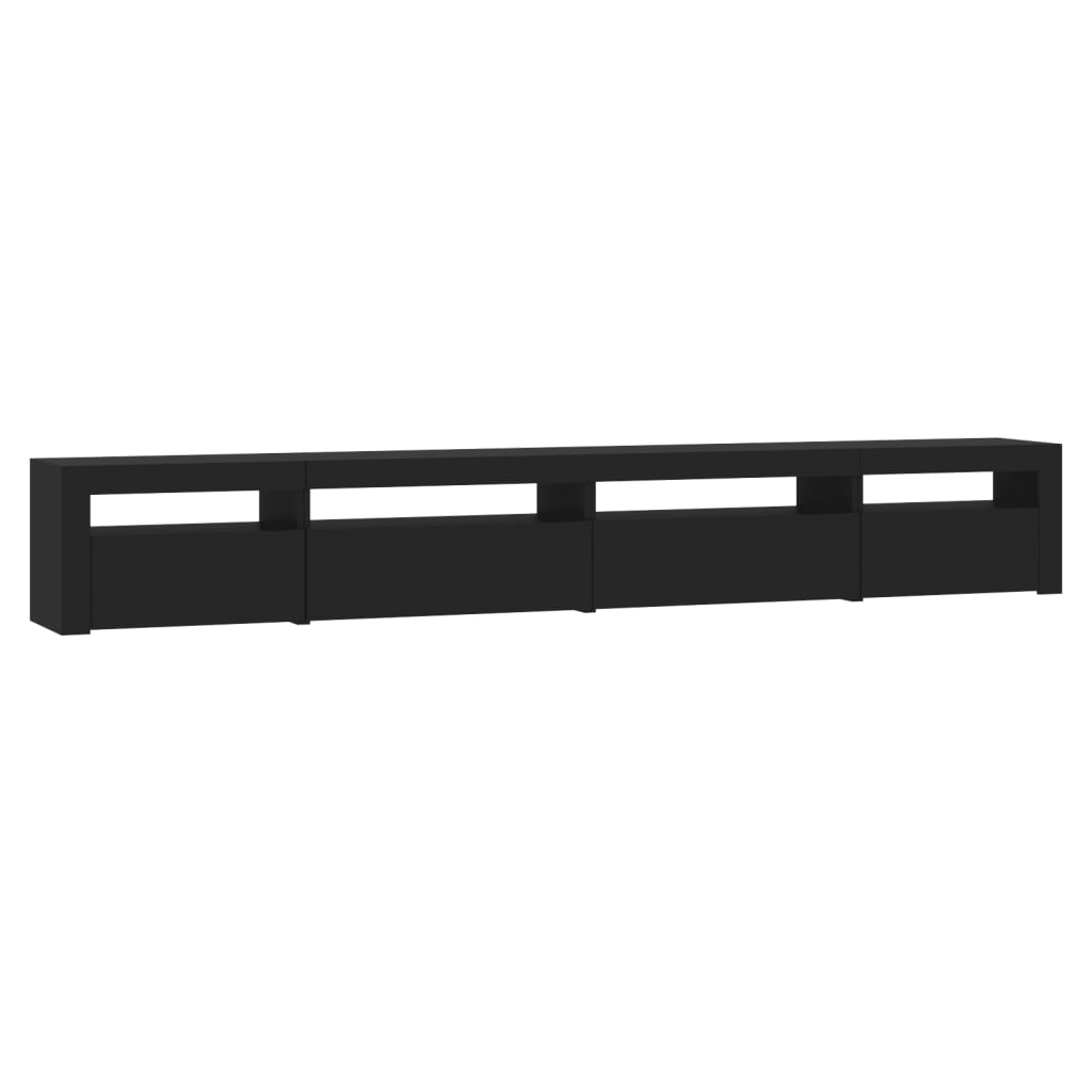 TV-Møbel Svart TV-benk med LED-lys 270x35x40 cm