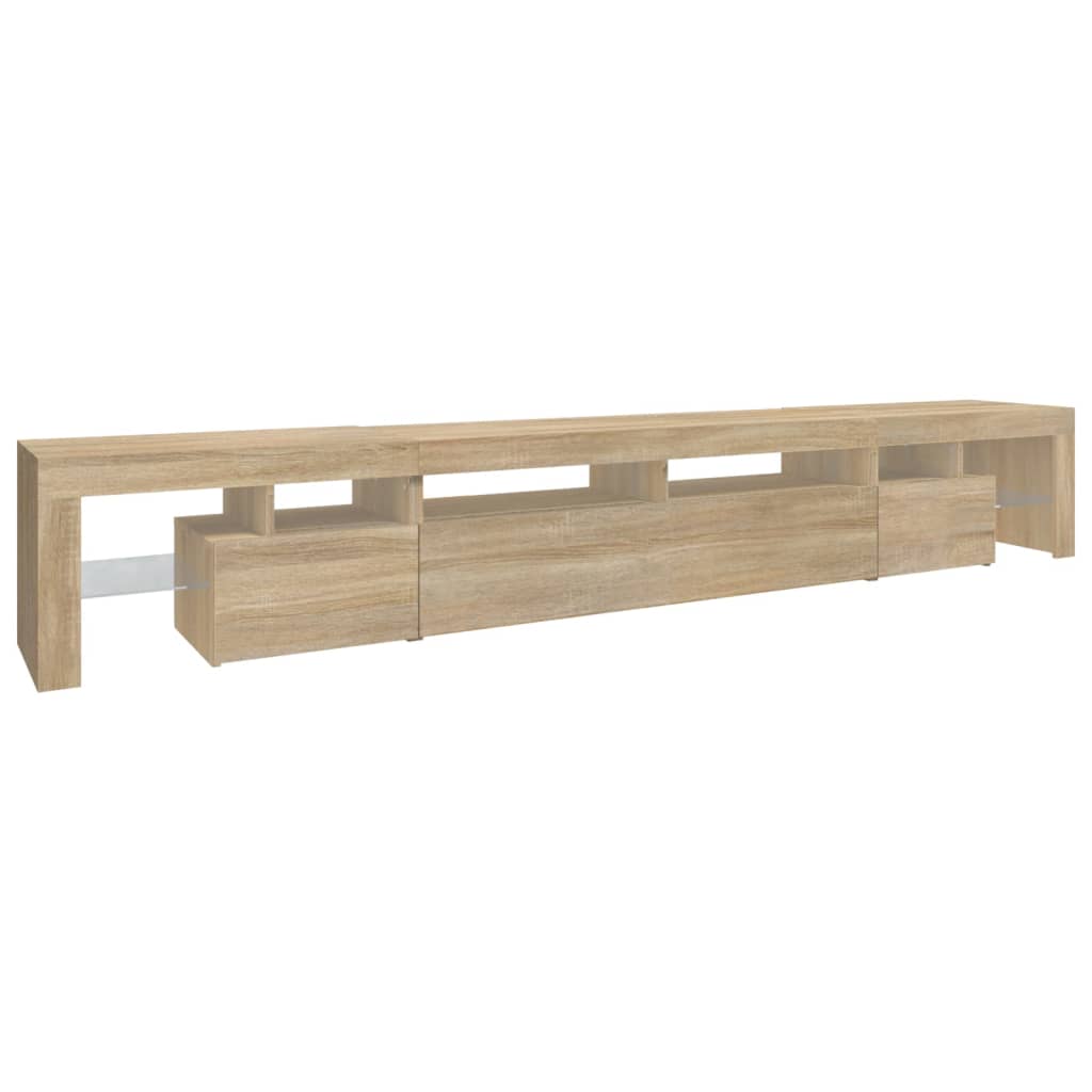 TV-Møbel Sonoma Eik TV-benk med LED-lys 260x36,5x40 cm