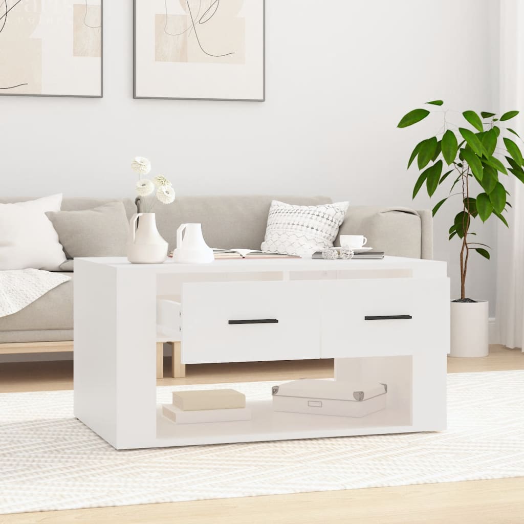 Salongbord Sofabord Hvit 80x50x40 cm