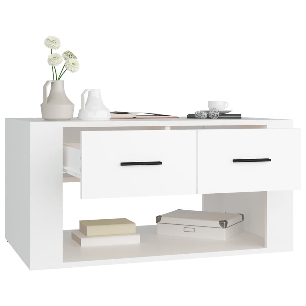 Salongbord Sofabord Hvit 80x50x40 cm