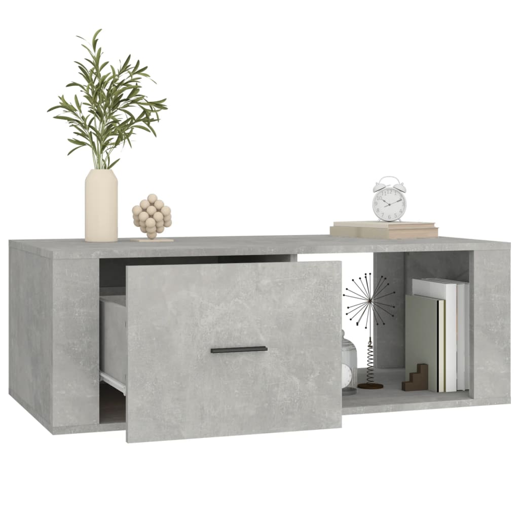 Salongbord Sofabord Betonggrå 100x50,5x35 cm