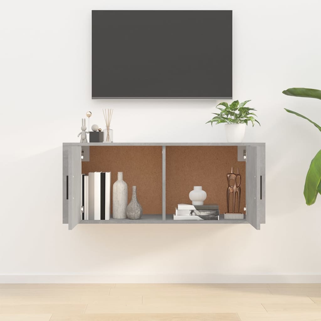 TV-Møbel Betonggrå Vegghengt TV-benk 100x34,5x40 cm