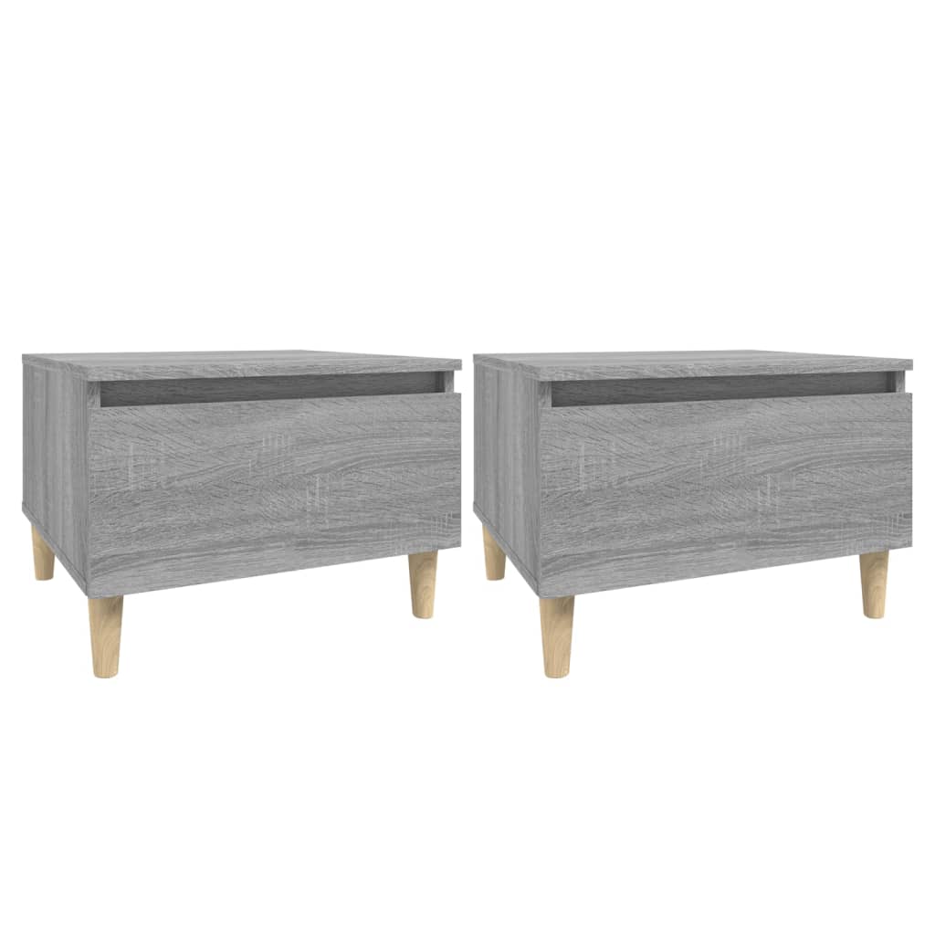 Salongbord Sofabord Sonoma Grå 2 stk 50x46x35 cm