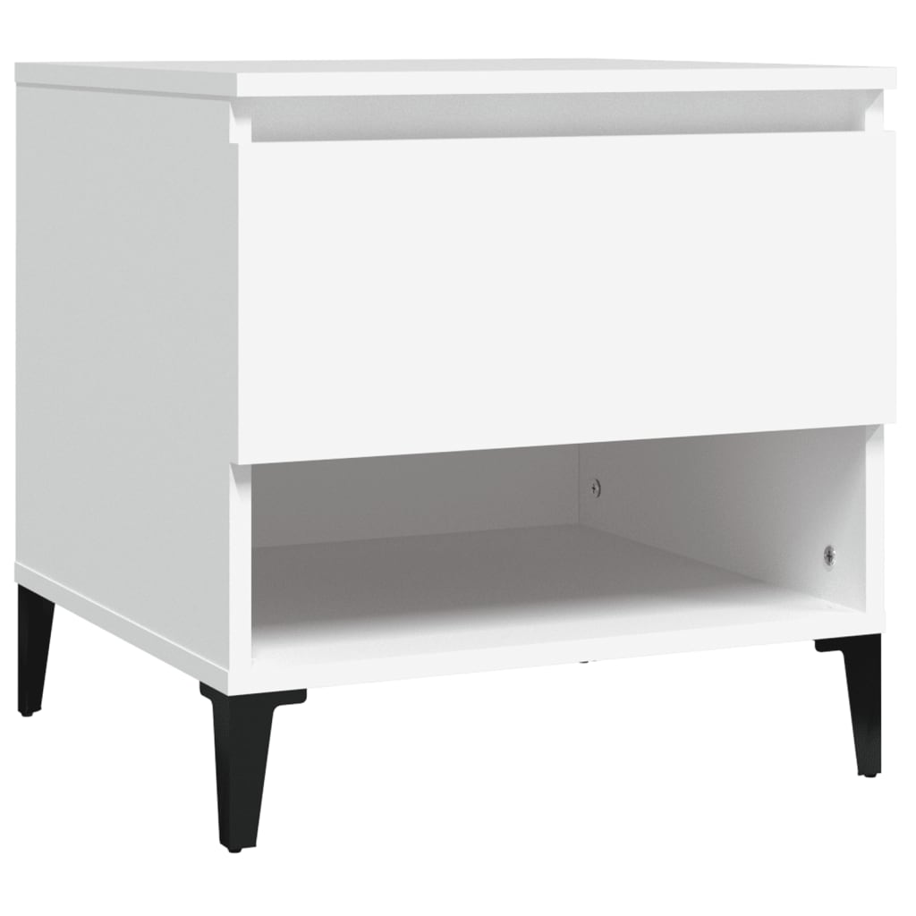 Sidebord Hvit 2 stk 50x46x50 cm