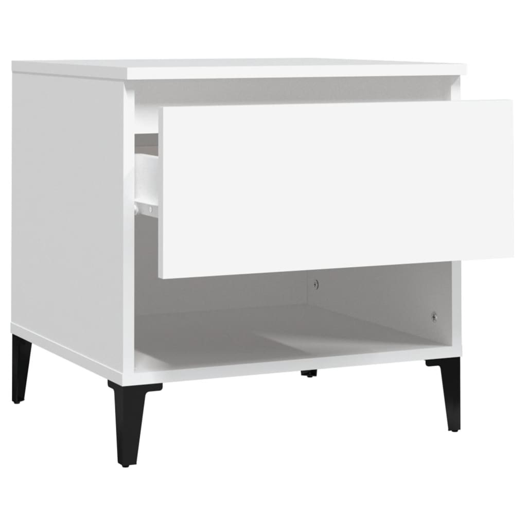 Sidebord Hvit 2 stk 50x46x50 cm