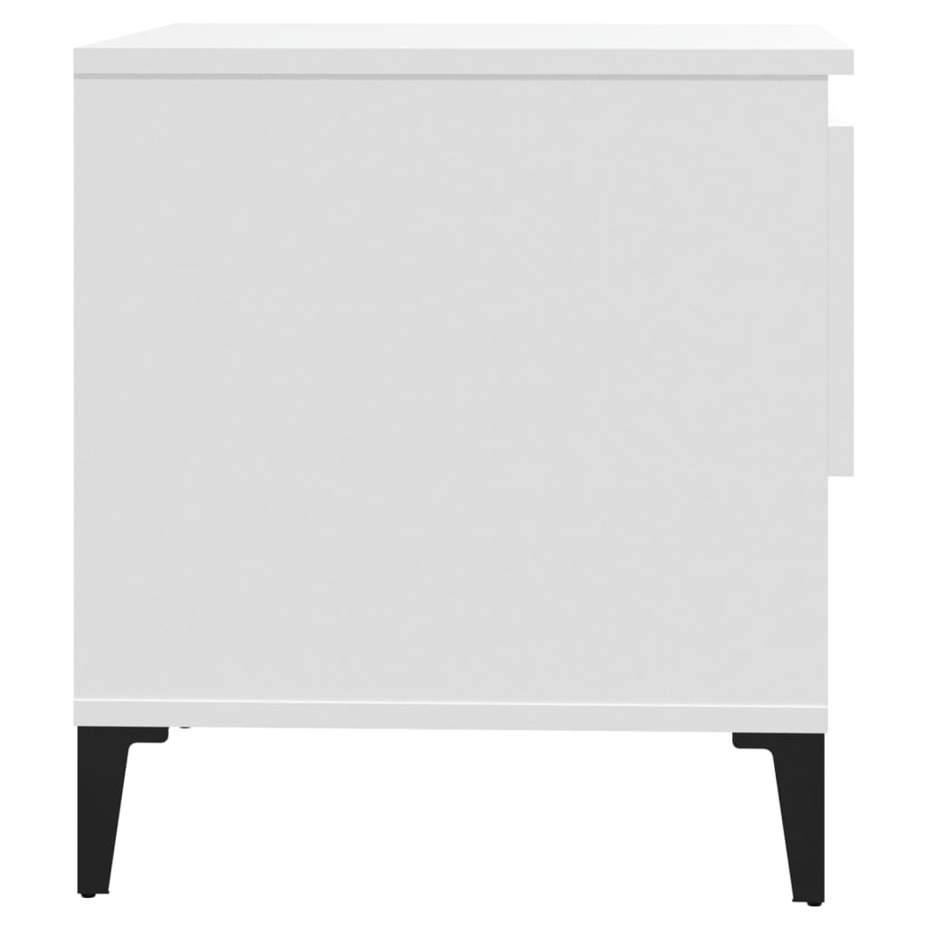 Sidebord Hvit 2 stk 50x46x50 cm