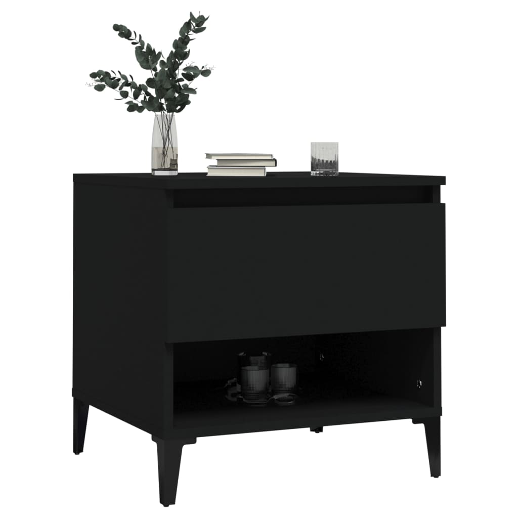 Sidebord Svart 2 stk 50x46x50 cm