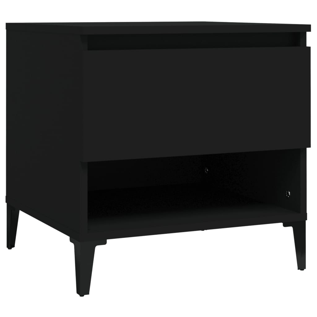 Sidebord Svart 2 stk 50x46x50 cm