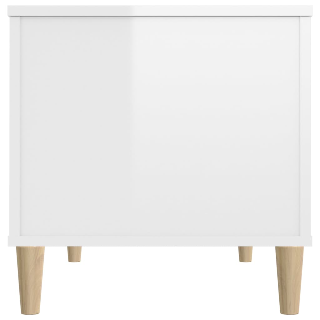 Salongbord Sofabord Høyglans Hvit 90x44,5x45 cm