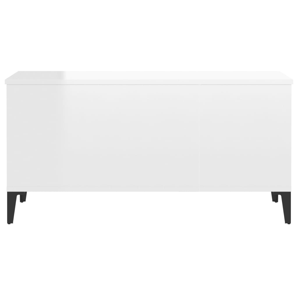 Salongbord Sofabord Høyglans Hvit 90x44,5x45 cm