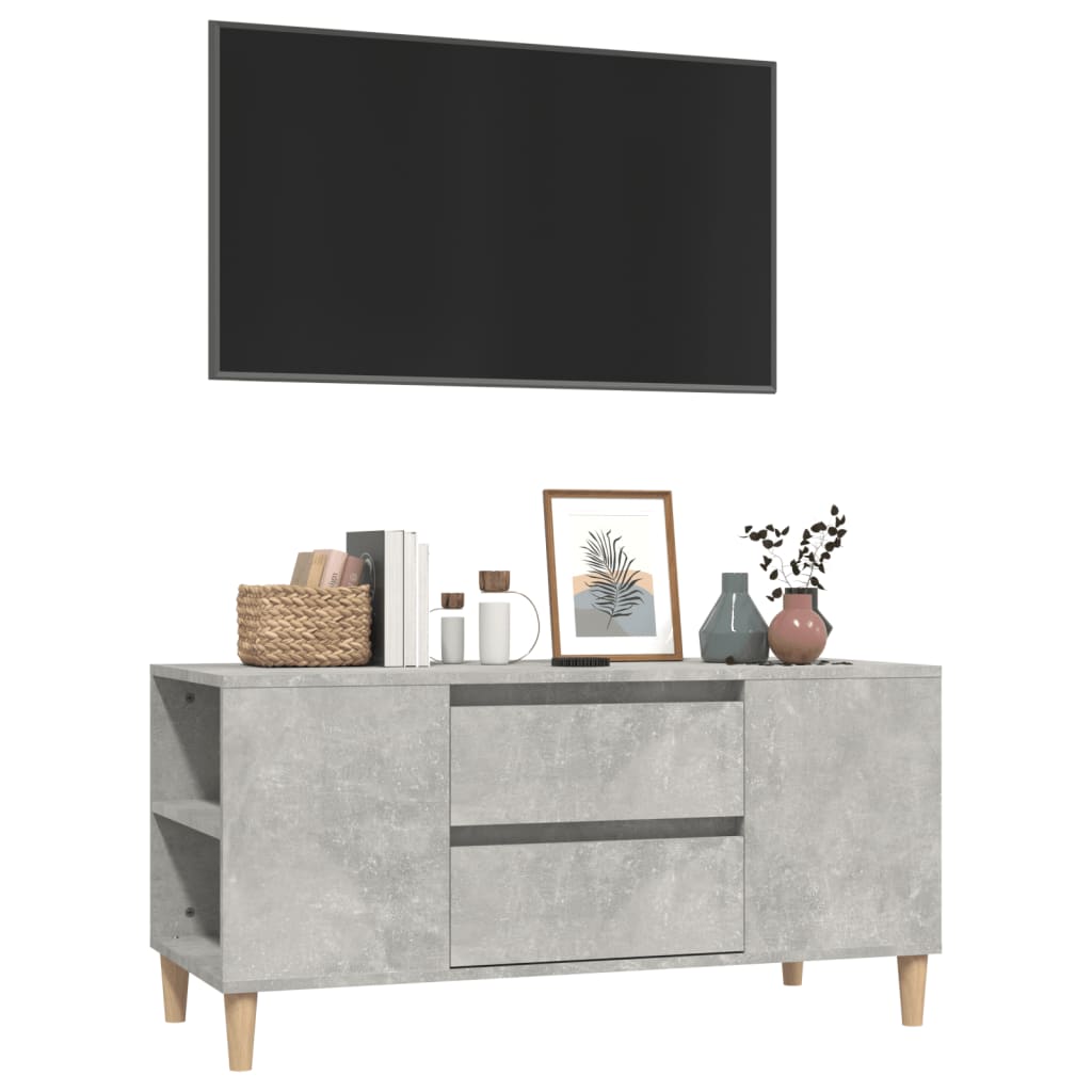 TV-Møbel Betonggrå TV-benk 102x44,5x50 cm