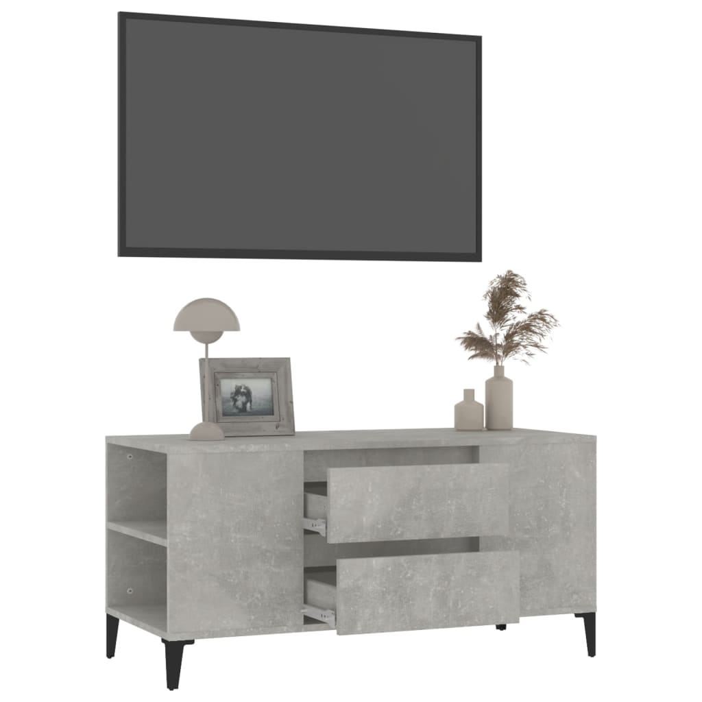 TV-Møbel Betonggrå TV-benk 102x44,5x50 cm