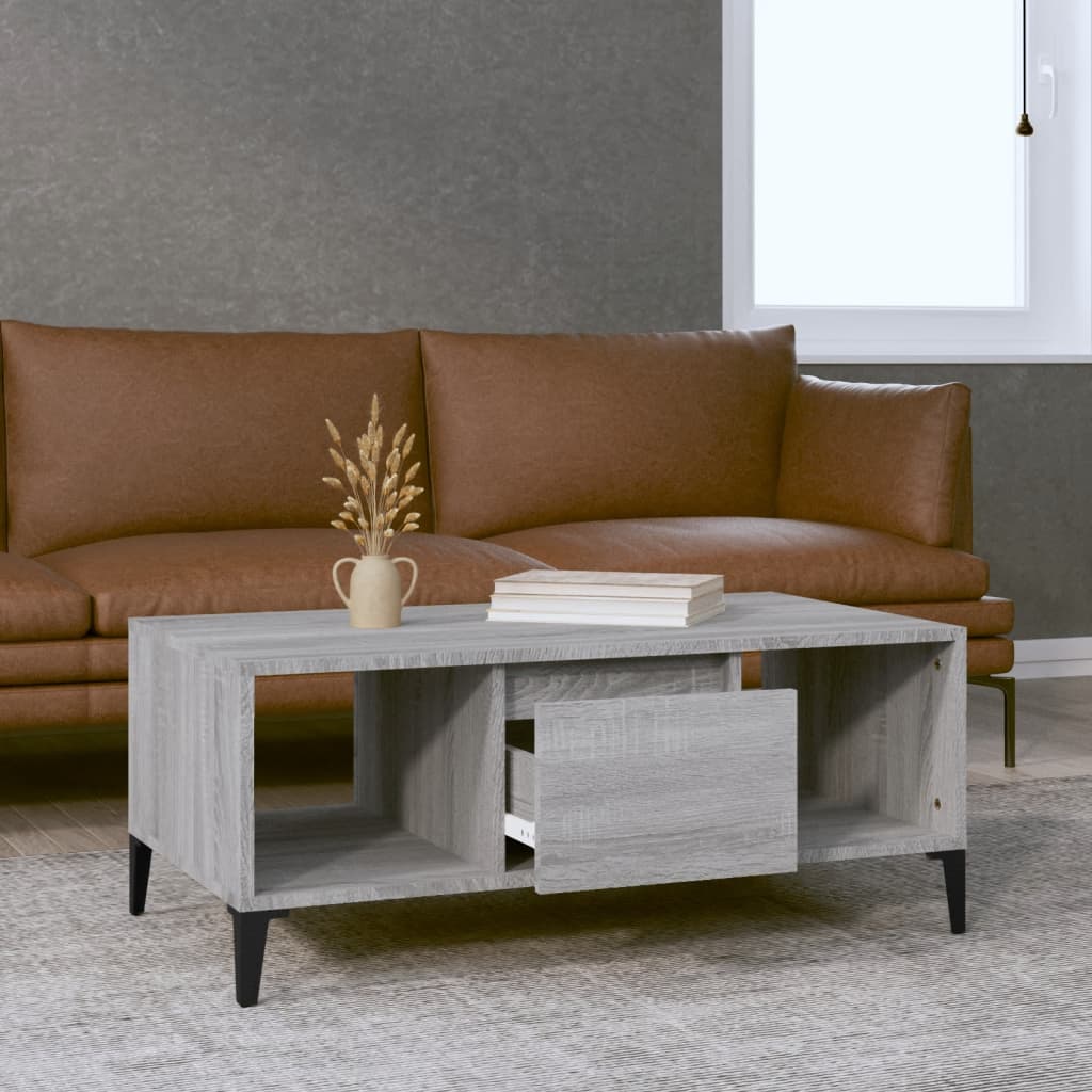 Salongbord Sofabord Sonoma Grå 90x50x36,5 cm