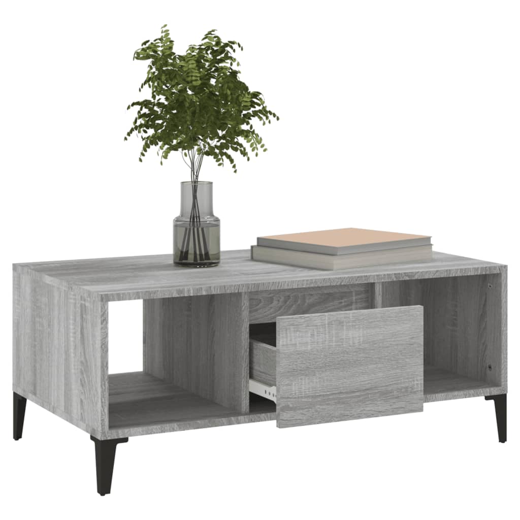 Salongbord Sofabord Sonoma Grå 90x50x36,5 cm