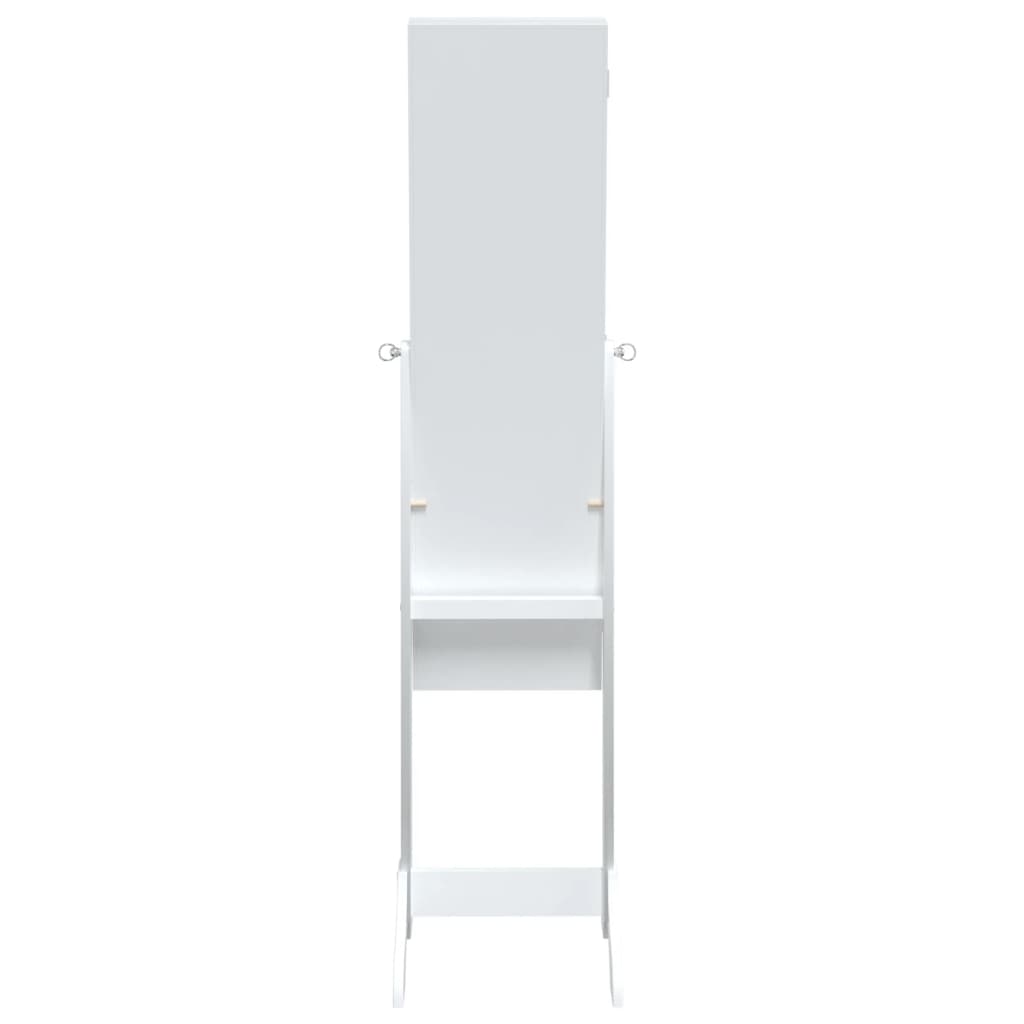 Veggspeil Hvit Frittstående speil med LED 34x37x146 cm