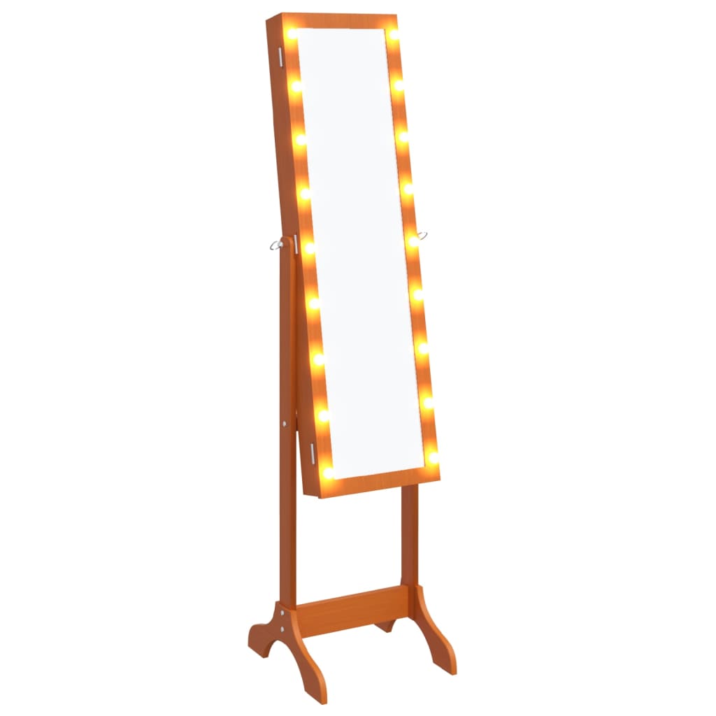 Veggspeil Frittstående speil med LED 34x37x146 cm
